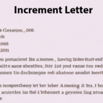 Increment letter template